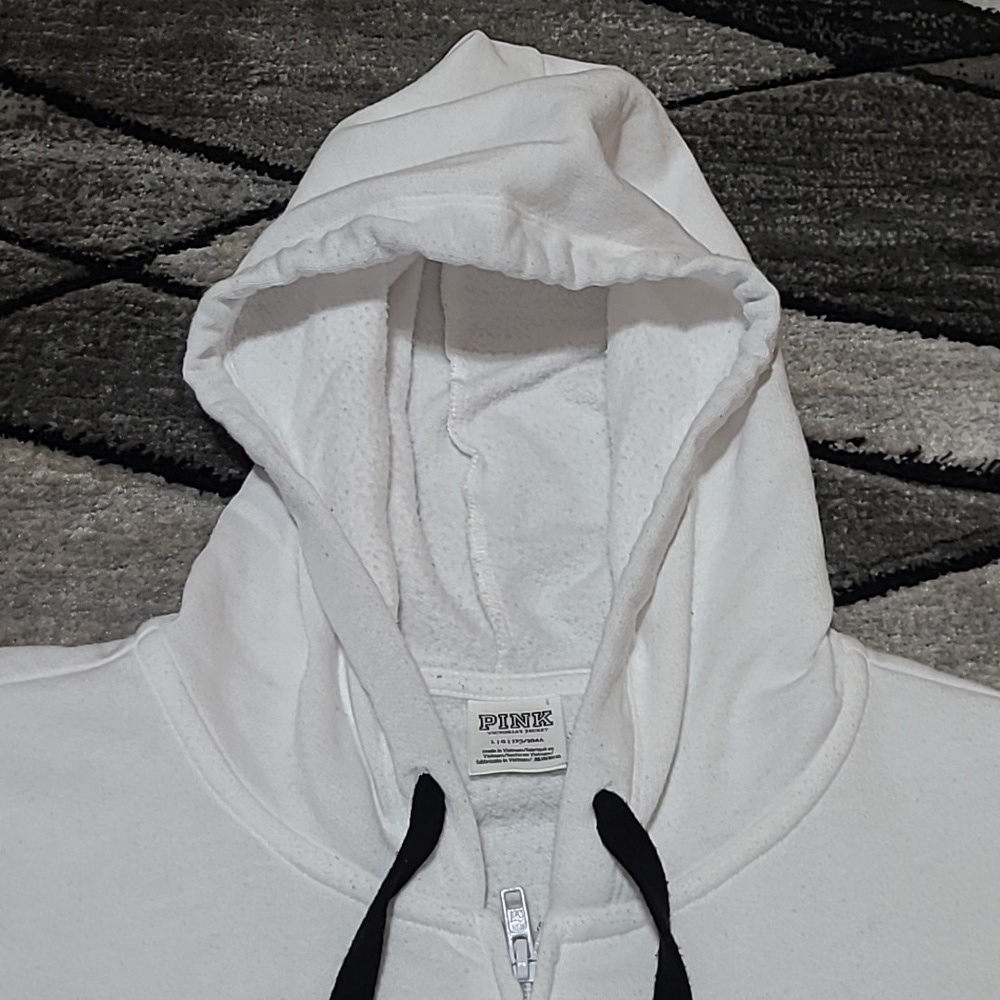 VS PINK 2021 RAINBOW GRADIENT LOGO FULL-ZIP HOODIE SWEATSHIRT - Picture 3 of 14